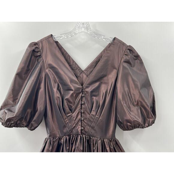 Victor Costa Ltd. Women’s Vintage Taffeta Balloon Leg One Piece Iridescent 10 - Picture 2 of 16